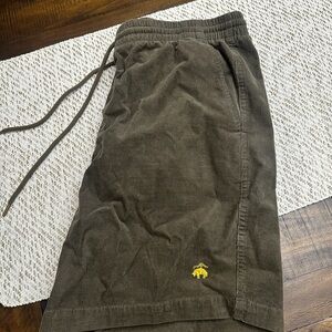 Brooks Brothers Dark Green Corduroy Athletic Shorts